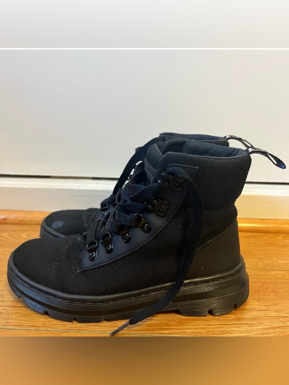 Dr. Martens Black Lace-Up Combat Boots